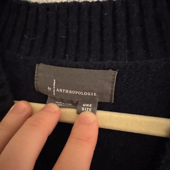 Anthropologie Navy V-Neck Sweater Vest - Picture 2 of 5